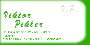 viktor pikler business card